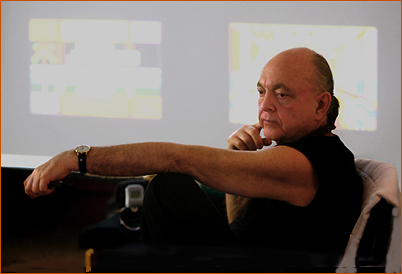 Adi Da at work on His Image-Art