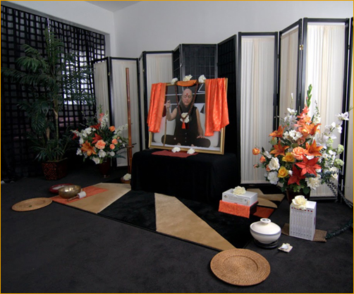 Murti and altar set up in Home Dance