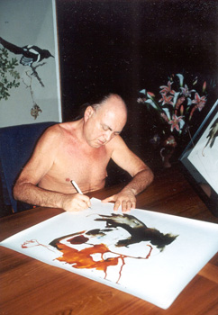 Adi Da Samraj Signing One of His She Paintings, 1998