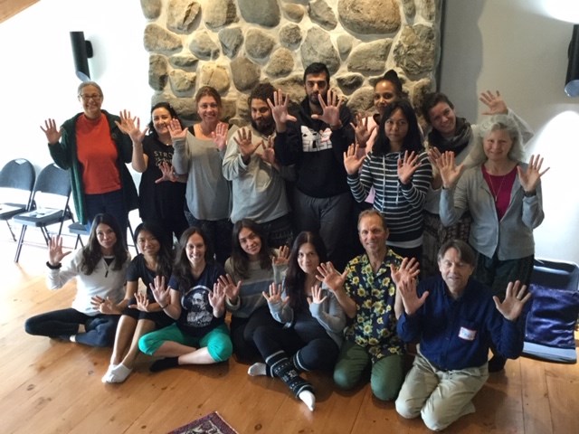 participants in a Where Is Happiness? retreat in Sutton, Quebec, September, 2019 