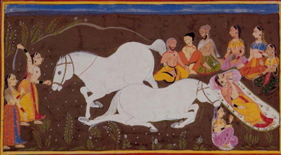 Illustration of the Ashvamedha  from the Ramayana