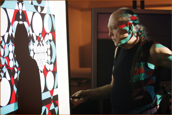 Adi Da at work on His Image-Art