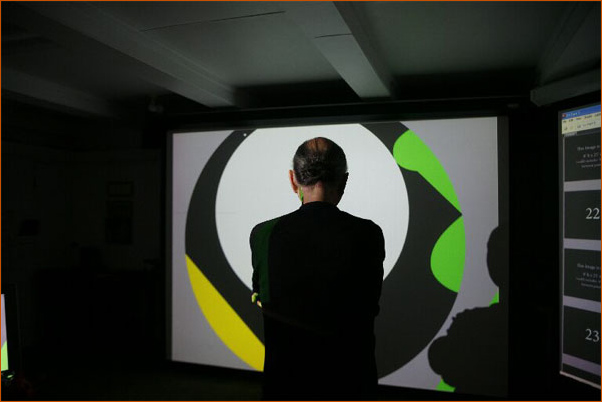 Adi Da at work on His Image-Art