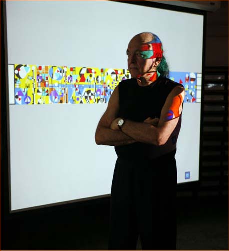 Adi Da at work on His Image-Art