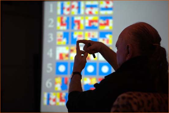 Adi Da at work on His Image-Art