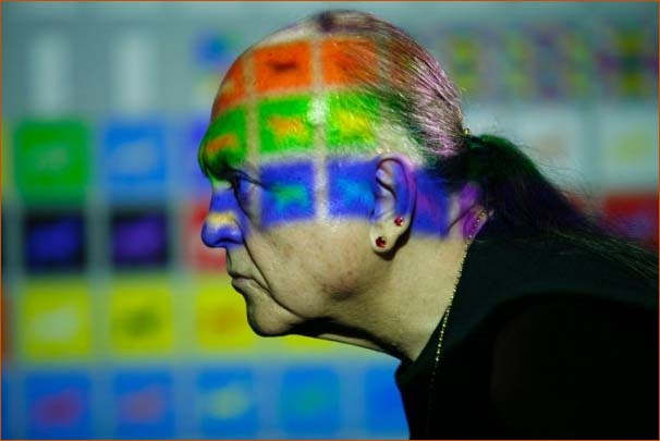 Adi Da at work on His Image-Art