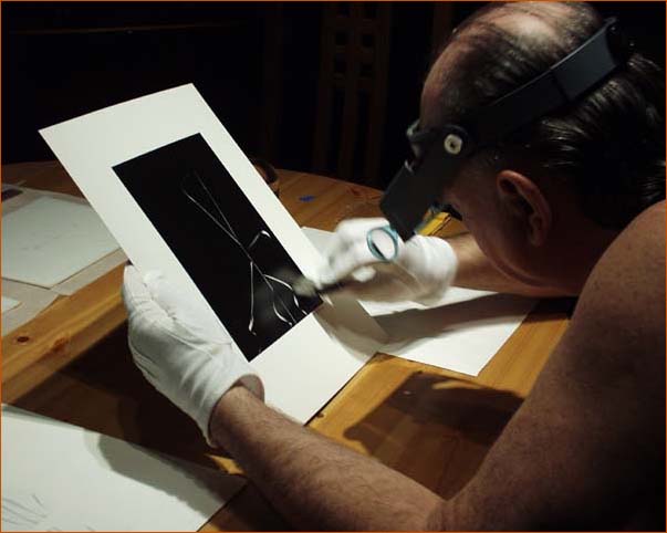 Adi Da at work on His Image-Art