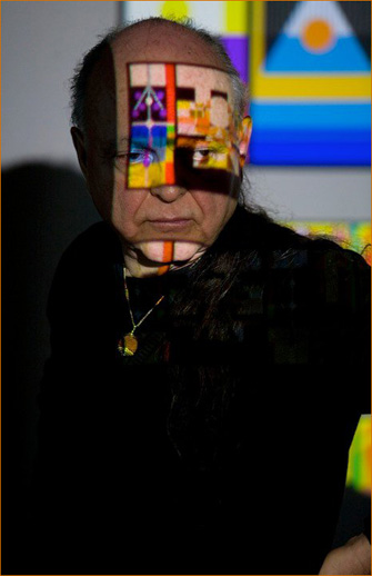 Adi Da at work on His Image-Art