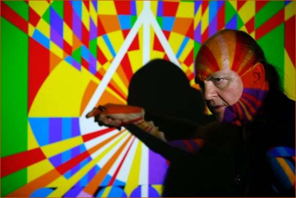 Adi Da at work on His Image-Art