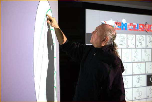 Adi Da at work on His Image-Art