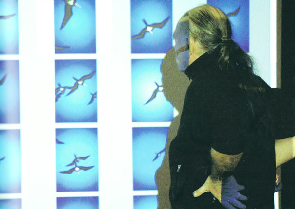 Adi Da at work on His Image-Art