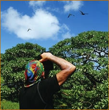 Adi Da at work on His Image-Art