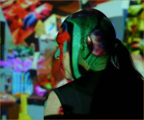 Adi Da at work on His Image-Art