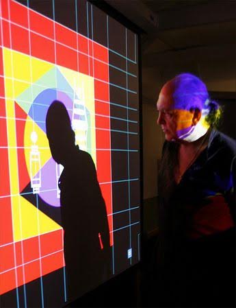 Adi Da at work on His Image-Art