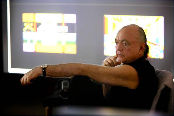 Adi Da at work on His Image-Art