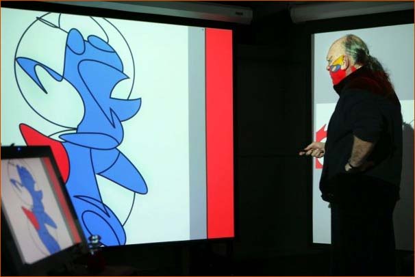 Adi Da at work on His Image-Art