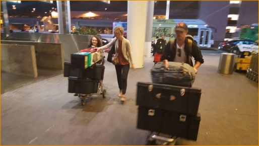 The first relief crew arrives in LAX Airport