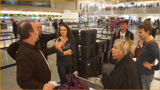 The first relief crew arrives in LAX Airport