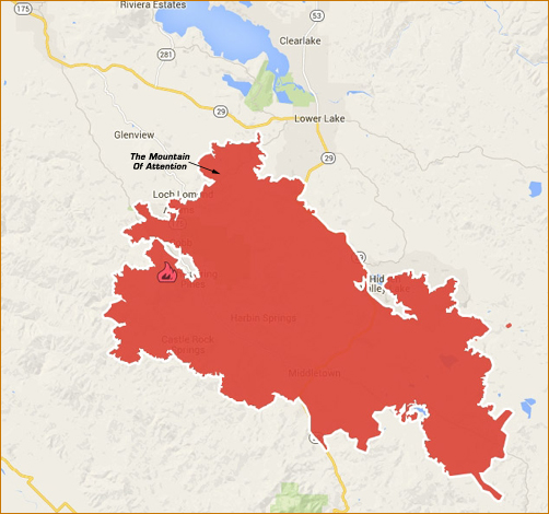 The Valley Fire in Northern California (September 