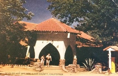 Bathers leaving the building now known as Darshan Adytum: 1964