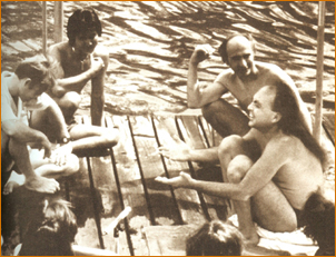 Adi Da with devotees: Mother's Bed