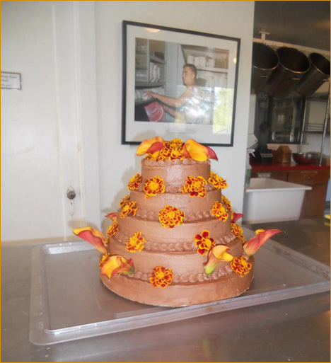 Adi Da Jayanthi birthday cake created by Douglas Short in First People Kitchen: The Mountain Of Attention Sanctuary, November 3, 2012