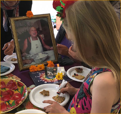 Children inspired by Adi Da as they decorate cookies in Auckland, New Zealand, December, 2015