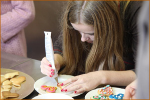 Cookie decorating at the European Danda, Maria Hoop, The Netherlands, December, 2012