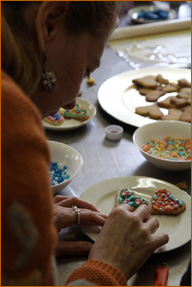 Cookie decorating at the European Danda, Maria Hoop, The Netherlands, December, 2012