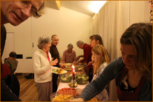 Danavira Mela dinner and gifting at the European Danda, Maria Hoop, The Netherlands, December, 2012