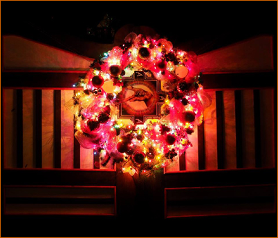 Danavira Mela Wreath on All Eyes Gate at night - The Mountain Of Attention, December 2015