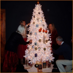 Decorating the Divine Spirit-Tree of Light at The Manner Of Flowers, The Mountain Of Attention Sanctuary