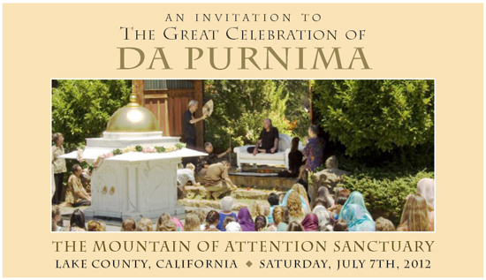 An Invitation to the Great Celebration of Da Purnima