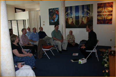 Steve Brown hosting an event in Natick, Massachusetts